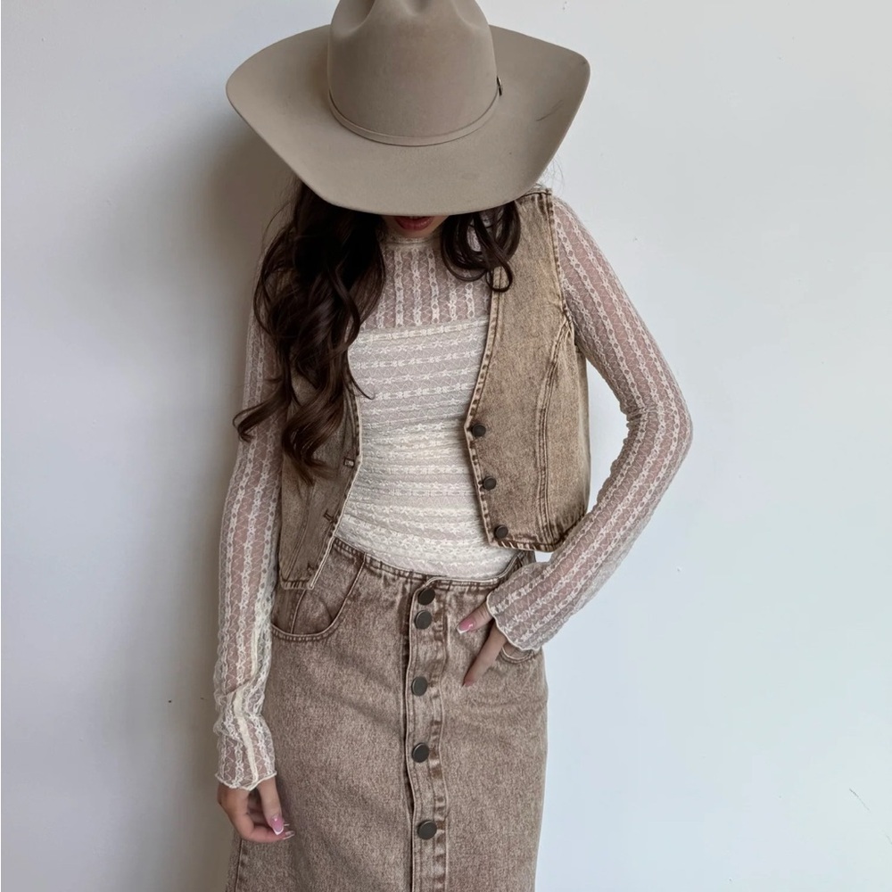 Women’s Vintage Taupe Vest